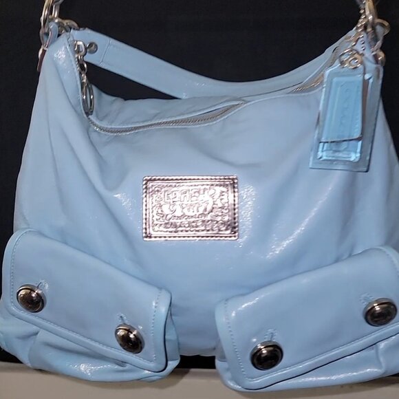 🎉 Rare Sky Blue Coach Poppy Shoulder Bag